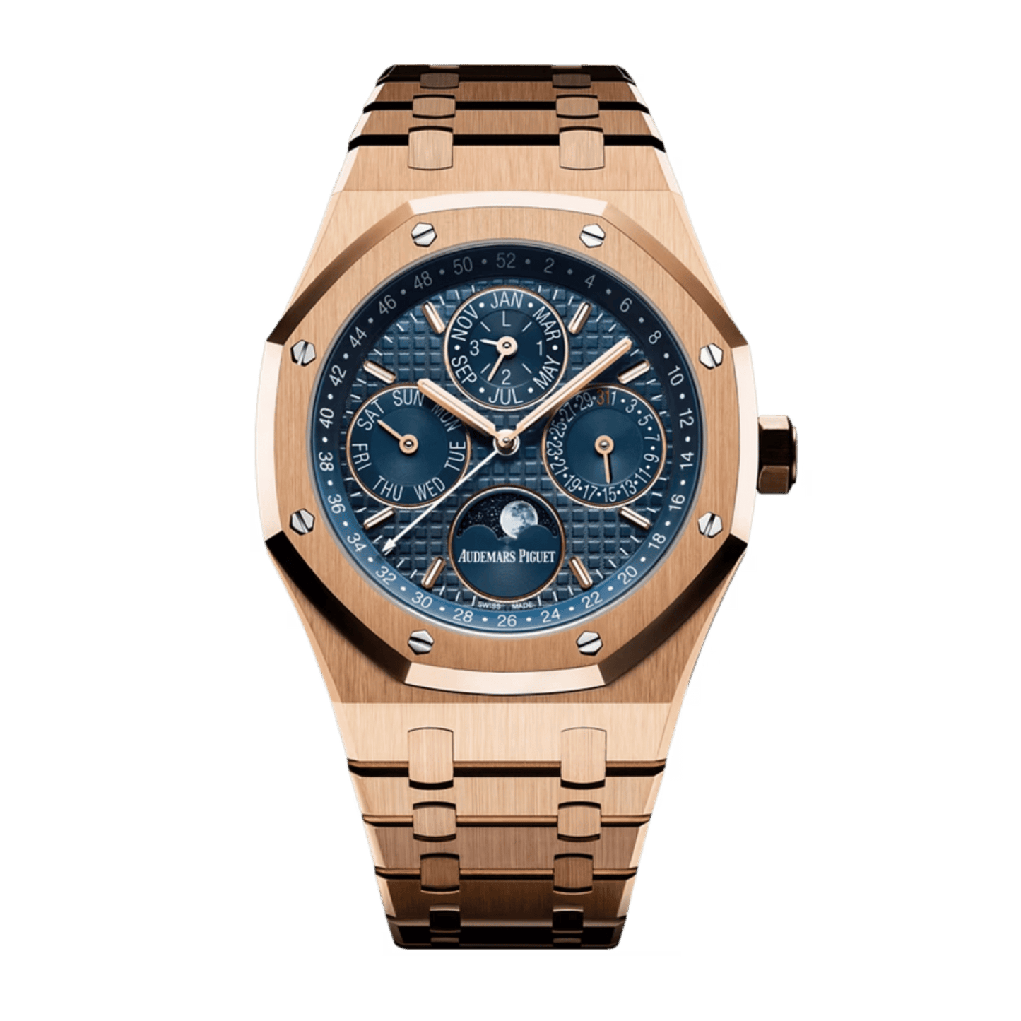 Royal Oak Perpetual Calendar Rose Gold Blue Dial 41mm