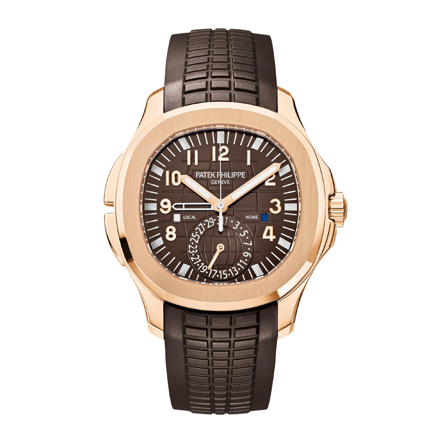 Aquanaut Travel Time Rose Gold Brown Dial 40mm