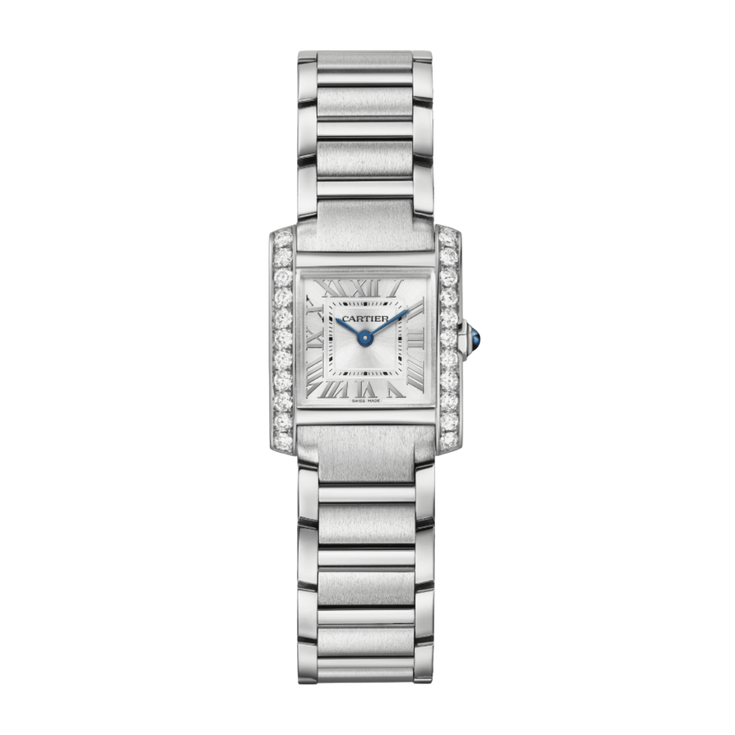 Tank Française Steel Diamond Silver Dial 21mm