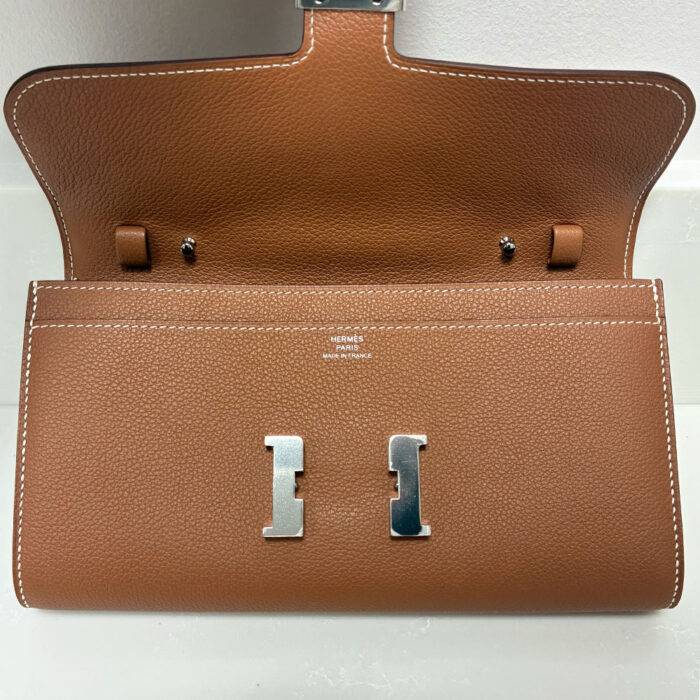 Hermes Constance Wallet To-Go Gold Togo Palladium Hardware
