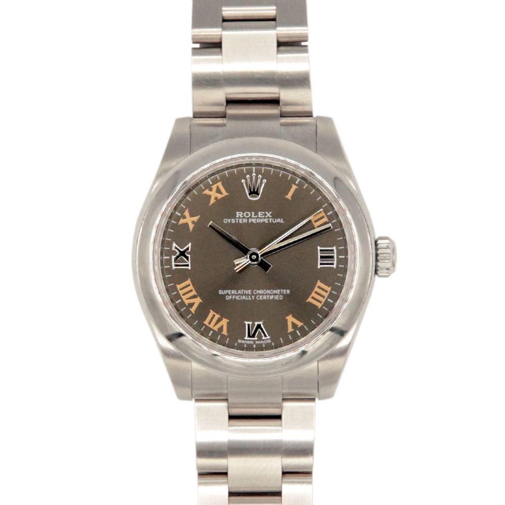 Oyster Perpetual Dark Grey Roman Dial 31mm