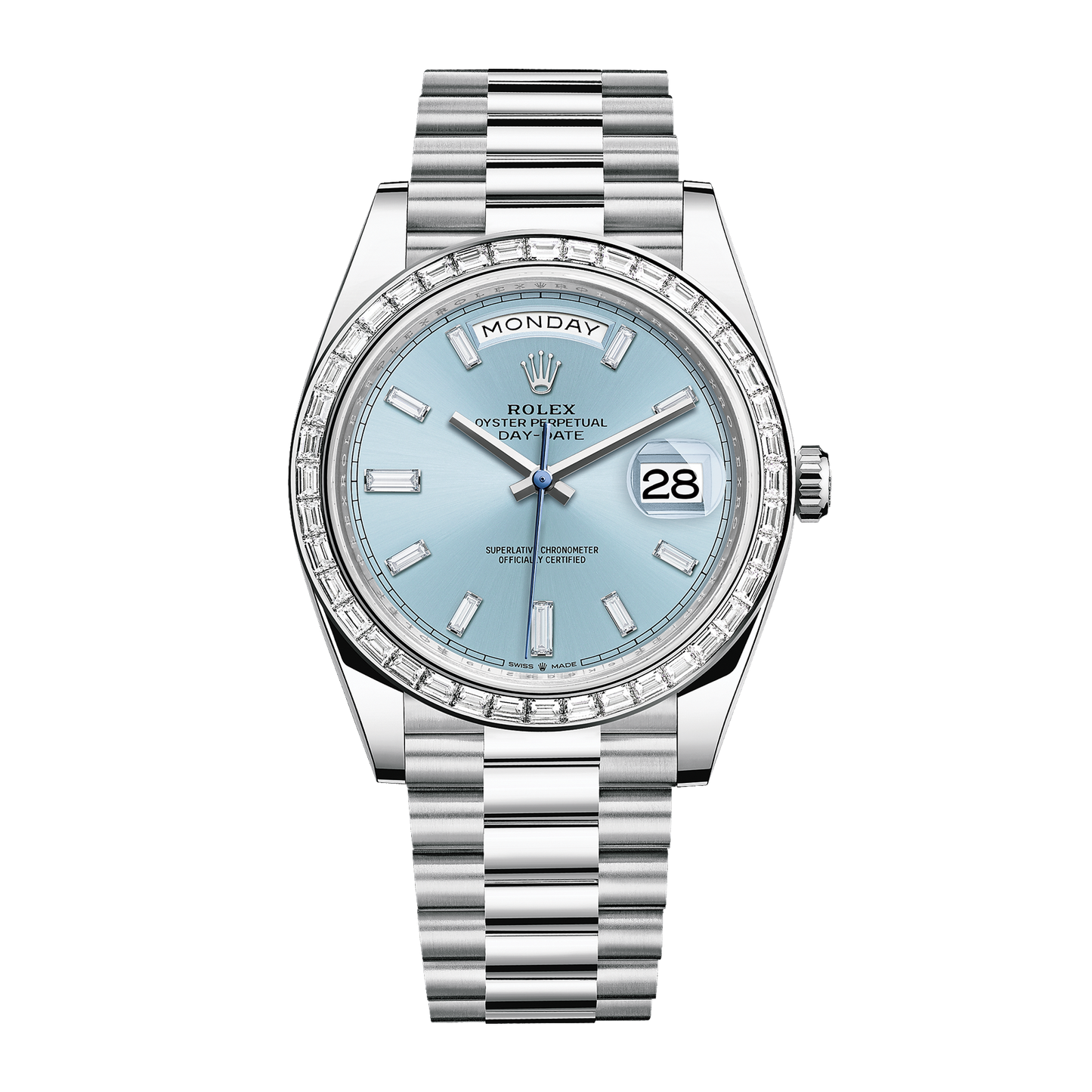 Day-Date Platinum Diamond Blue Dial 40mm