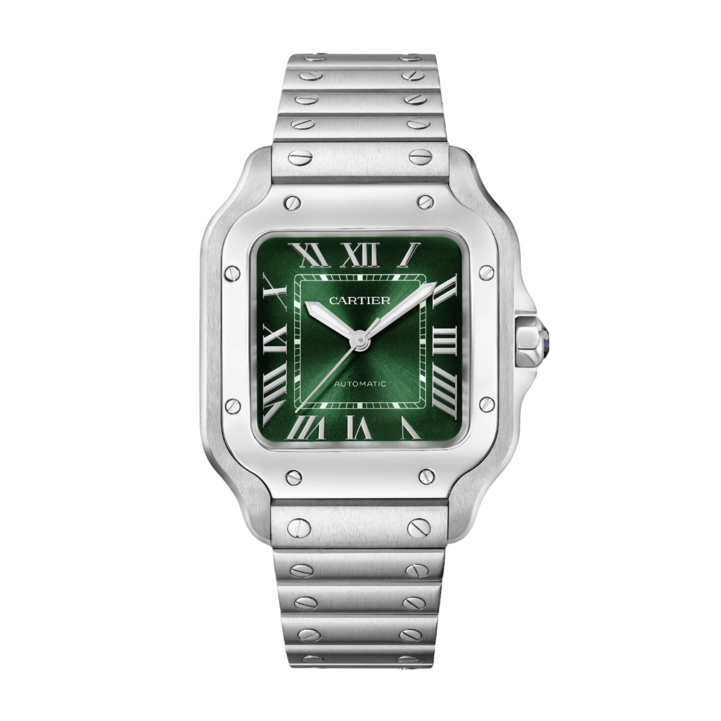 Santos de Cartier Steel Green Dial 35mm