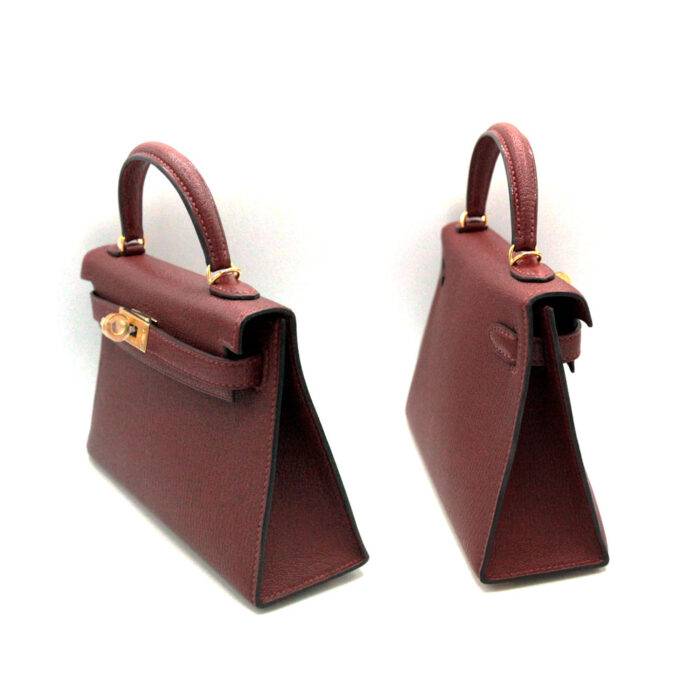 Hermes Kelly Mini 20 Rouge Chevre Mysore GHW