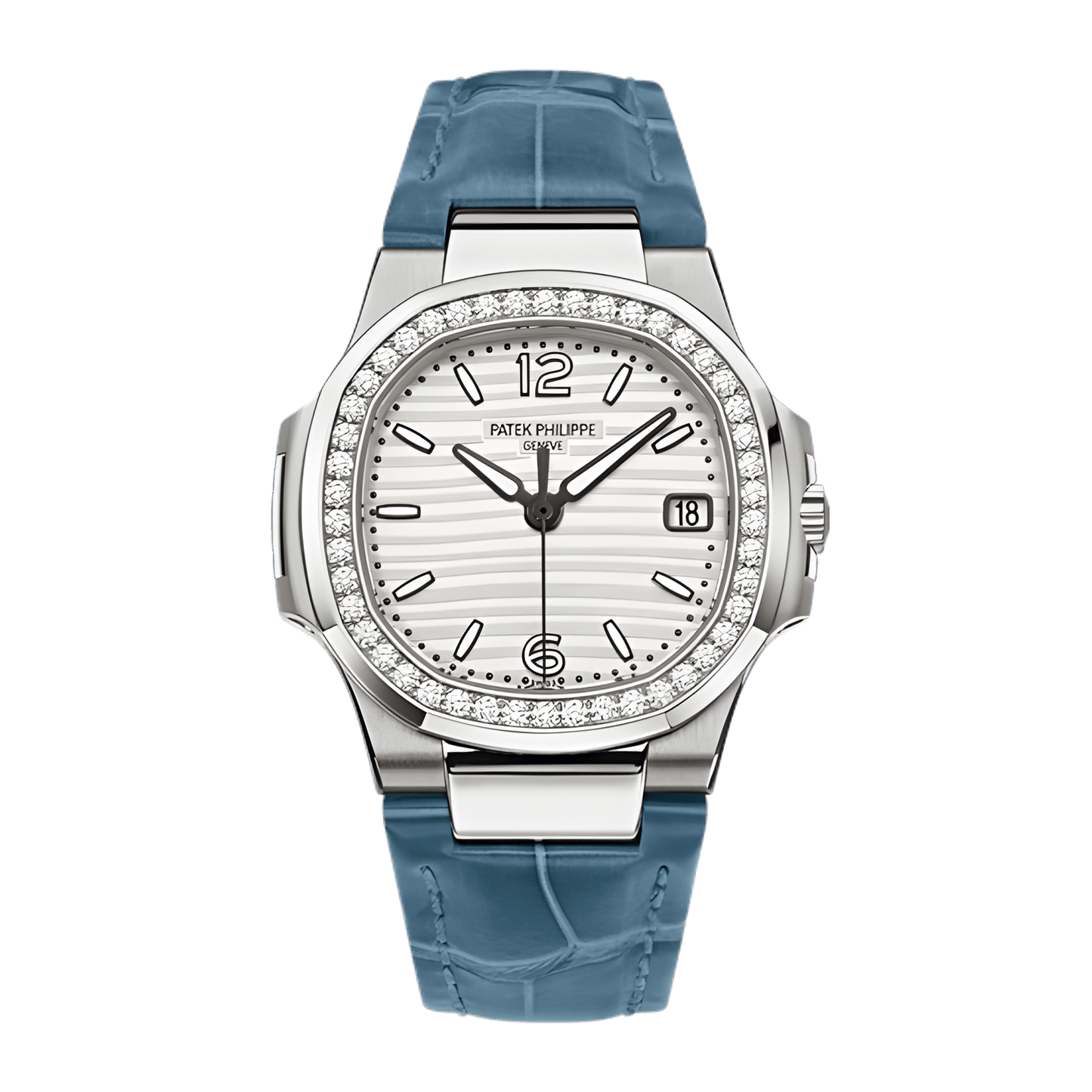 Nautilus White Gold Diamond White Dial 32mm
