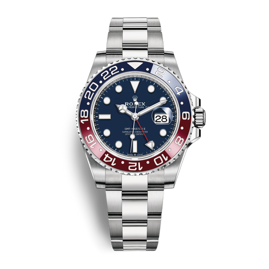 GMT-Master II White Gold Blue Dial "Pepsi" 40mm