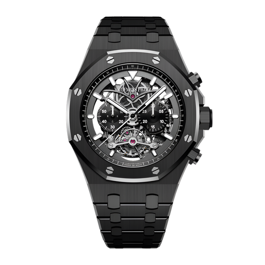 Royal Oak Tourbillon Chronograph Titanium Ceramic Openworked Dial 44mm