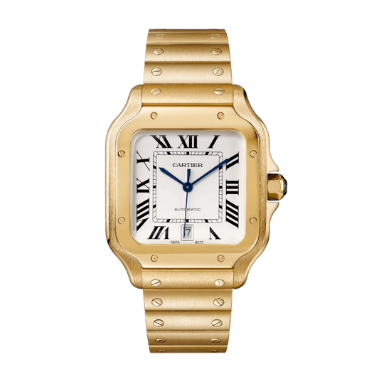Santos de Cartier Yellow Gold White Dial 39mm