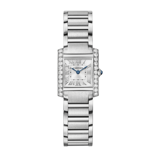 Tank Française Steel Diamond Silver Dial 21mm