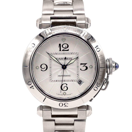 Pasha 2378 Stainless Steel 38mm Silver Guilloche Dial