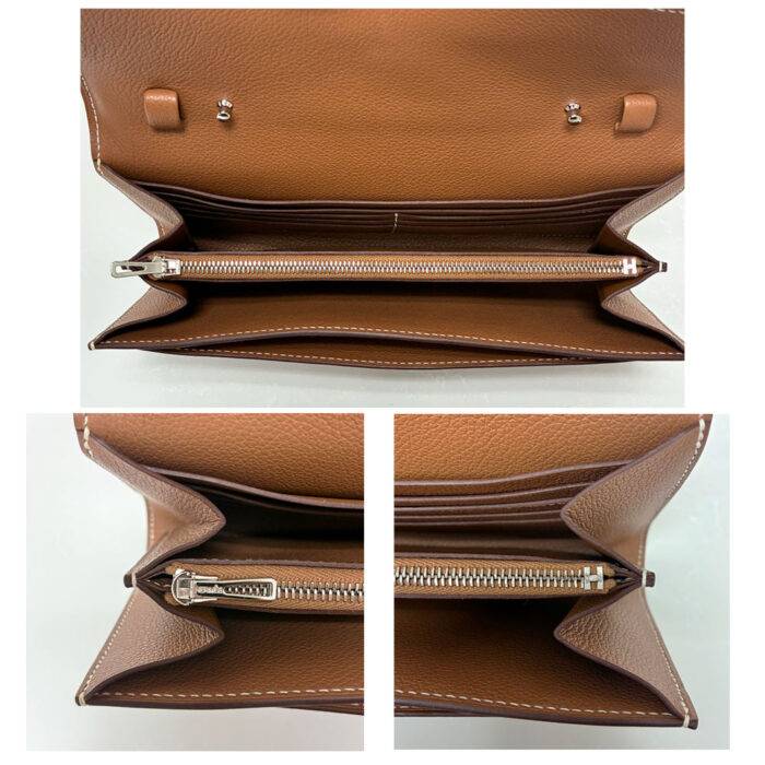 Hermes Constance Wallet To-Go Gold Togo Palladium Hardware