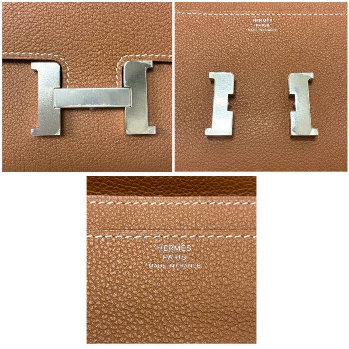 Hermes Constance Wallet To-Go Gold Togo Palladium Hardware