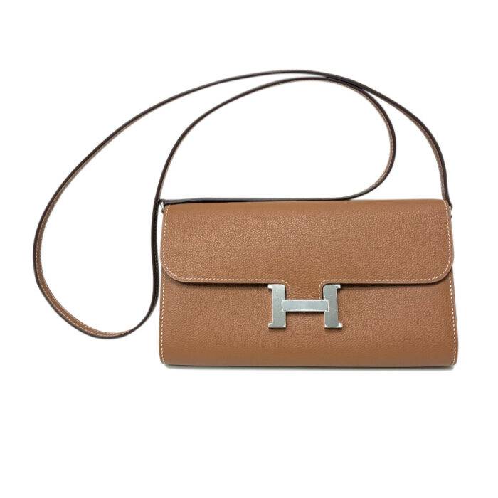 Hermes Constance Wallet To-Go Gold Togo Palladium Hardware