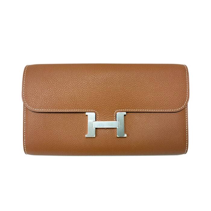 Hermes Constance Wallet To-Go Gold Togo Palladium Hardware