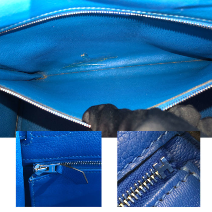 Hermes Kelly 32 Bleu Zanzibar Alec Monopoly Custom Hand Painted PHW