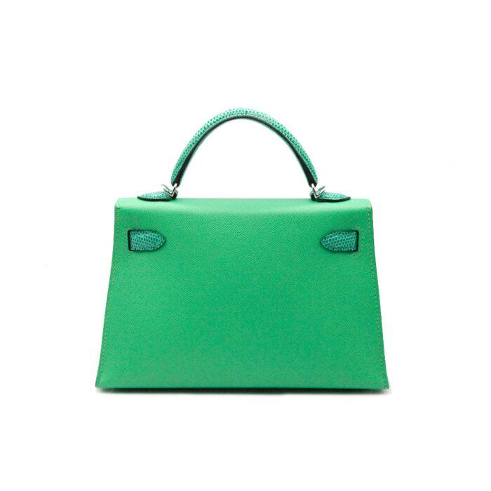 Hermes Kelly Mini II Touch Vert Comic Madame Nilo Varanus Lizard PHW