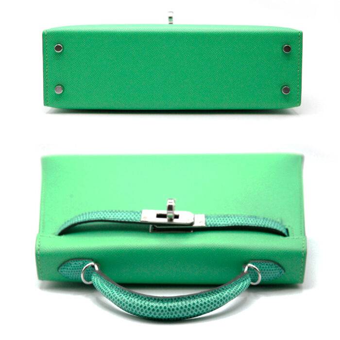 Hermes Kelly Mini II Touch Vert Comic Madame Nilo Varanus Lizard PHW