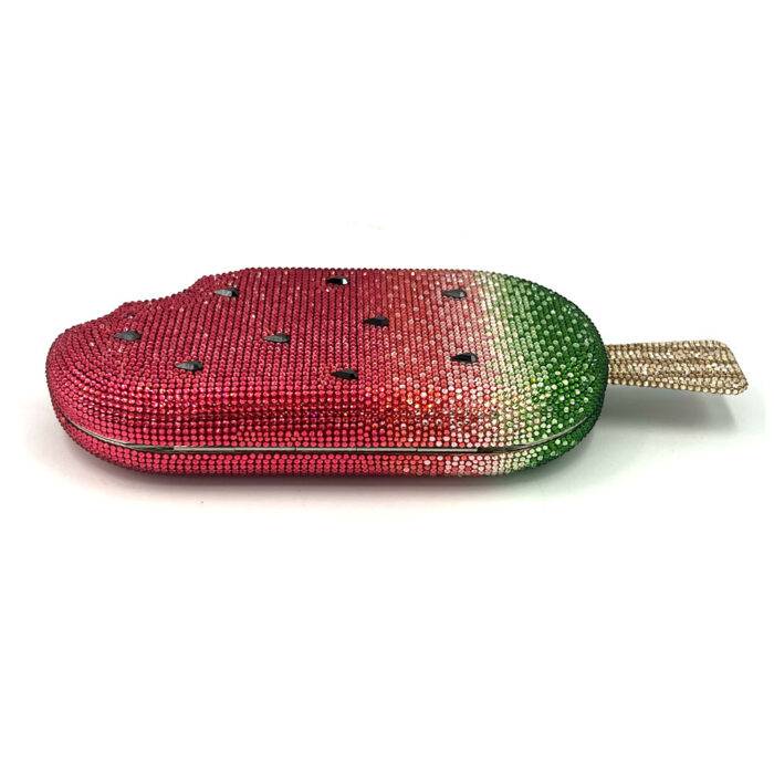 Judith Leiber Popsicle Watermelon Crystal Covered Clutch
