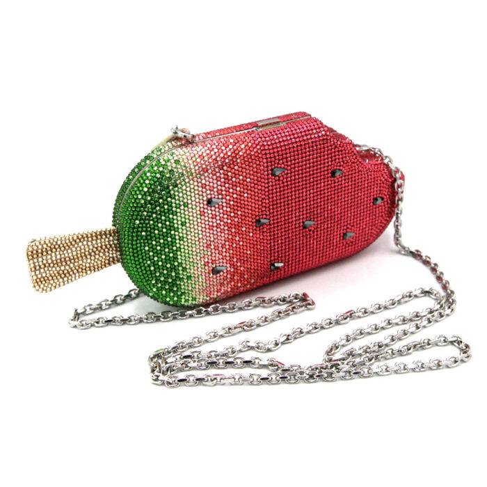 Judith Leiber Popsicle Watermelon Crystal Covered Clutch