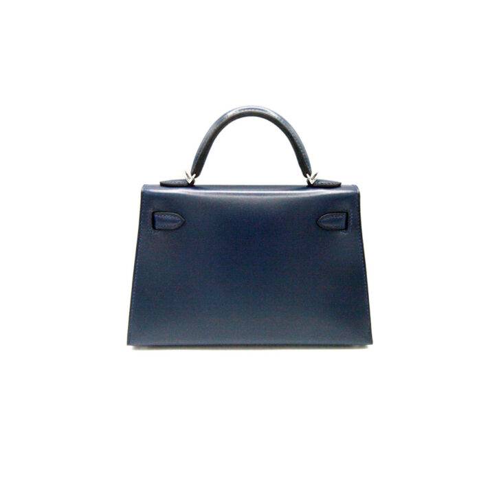 Hermes Kelly Mini II Cloute Bleu Abyss Box Calfskin Studded PHW