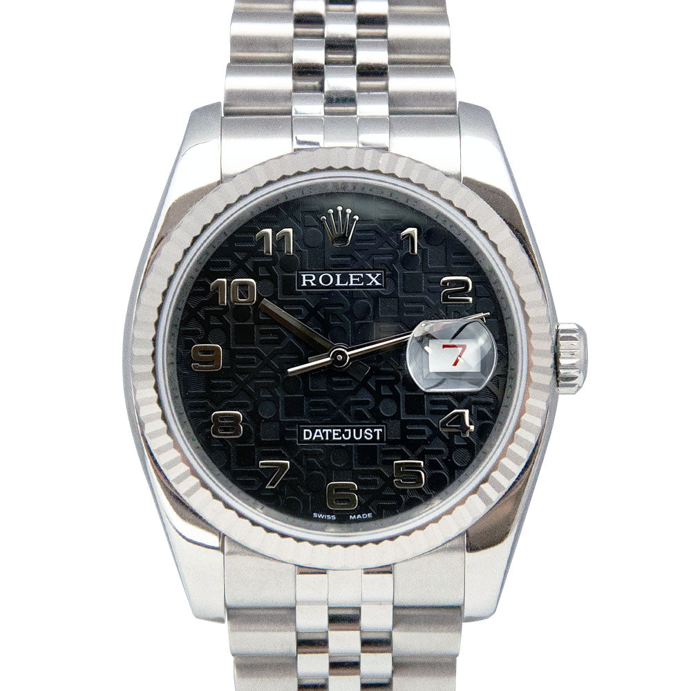 Datejust Black Jubilee Dial Jubilee Stainless Steel