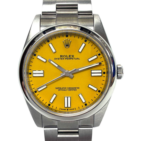 Oyster Perpetual Yellow Dial 41mm Stainless Steel