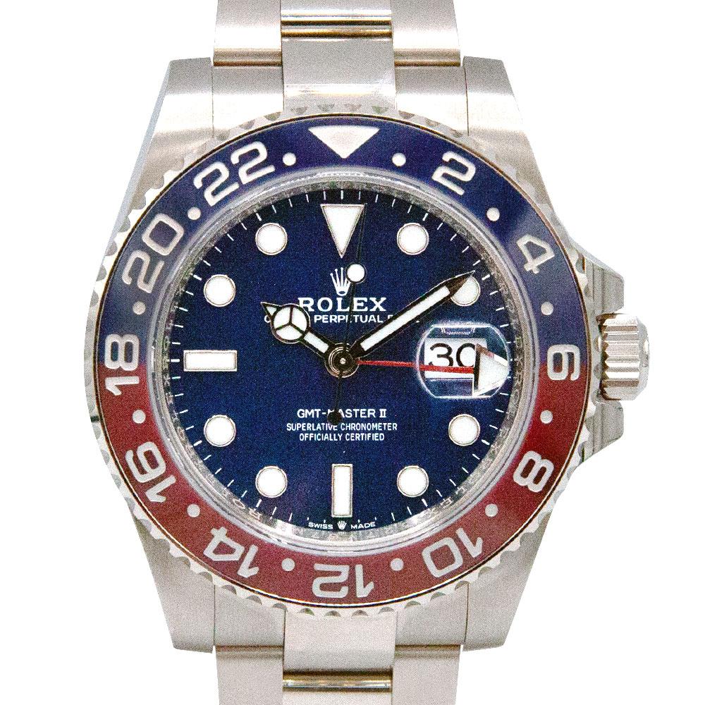 GMT-Master II 18k White Gold Blue Dial "Superman"