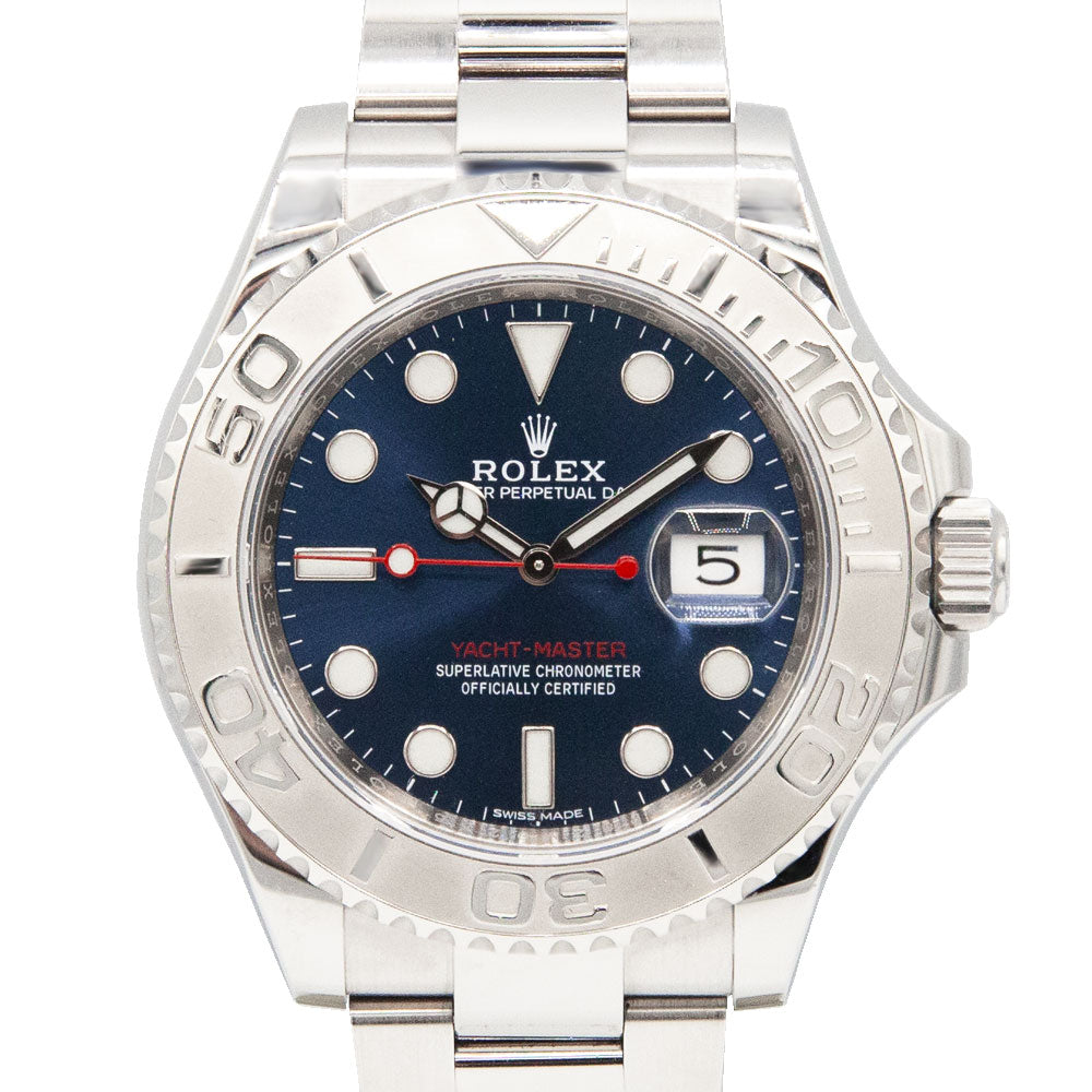Yacht-Master Blue Dial Stainless Steel and Platinum 40mm