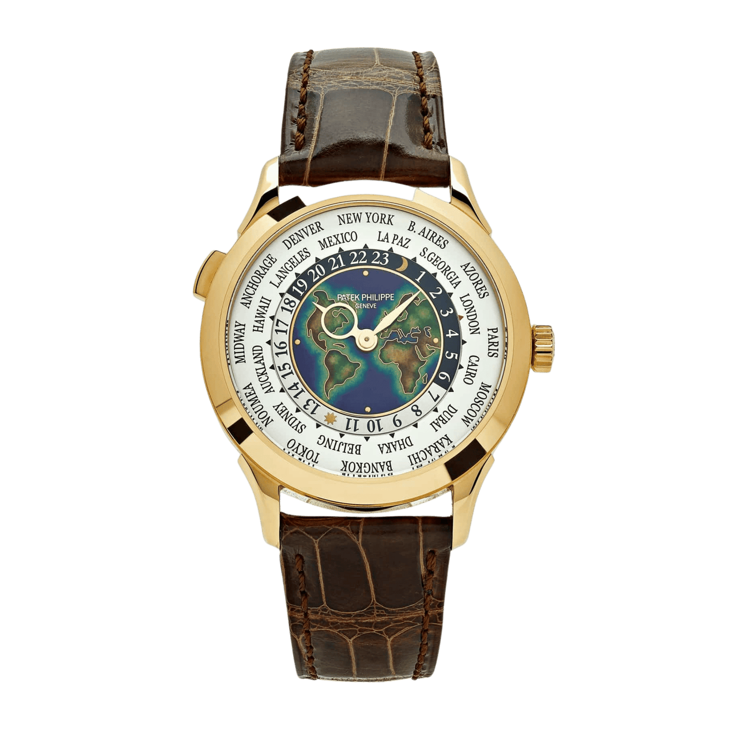 World Time Yellow Cloisonné Enamel Dial 38mm