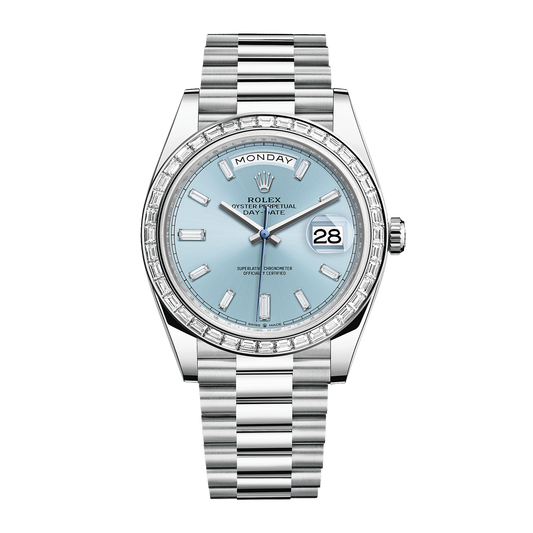 Day-Date Platinum Diamond Blue Dial 40mm