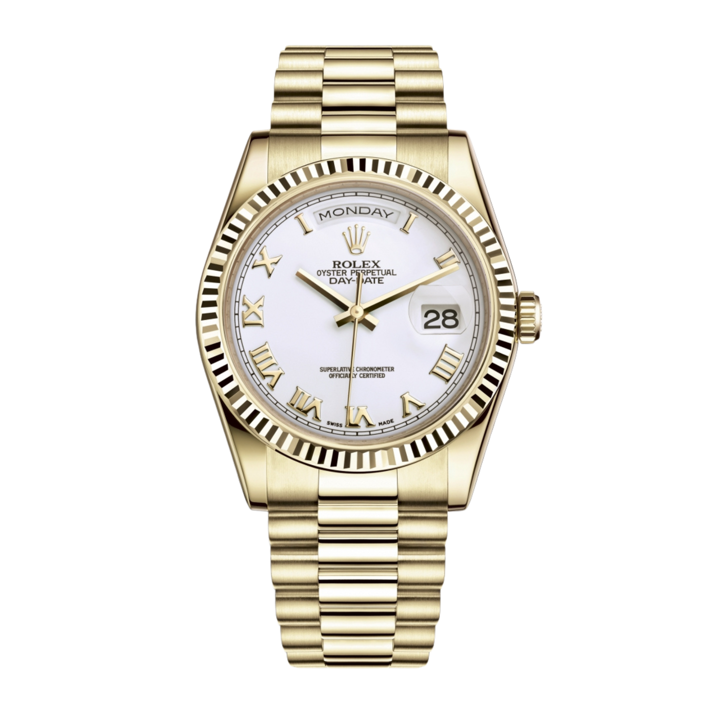 Day-Date Yellow Gold White Dial 36mm