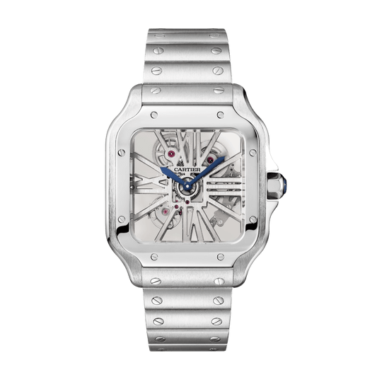 Santos de Cartier Steel Skeleton Dial 39mm