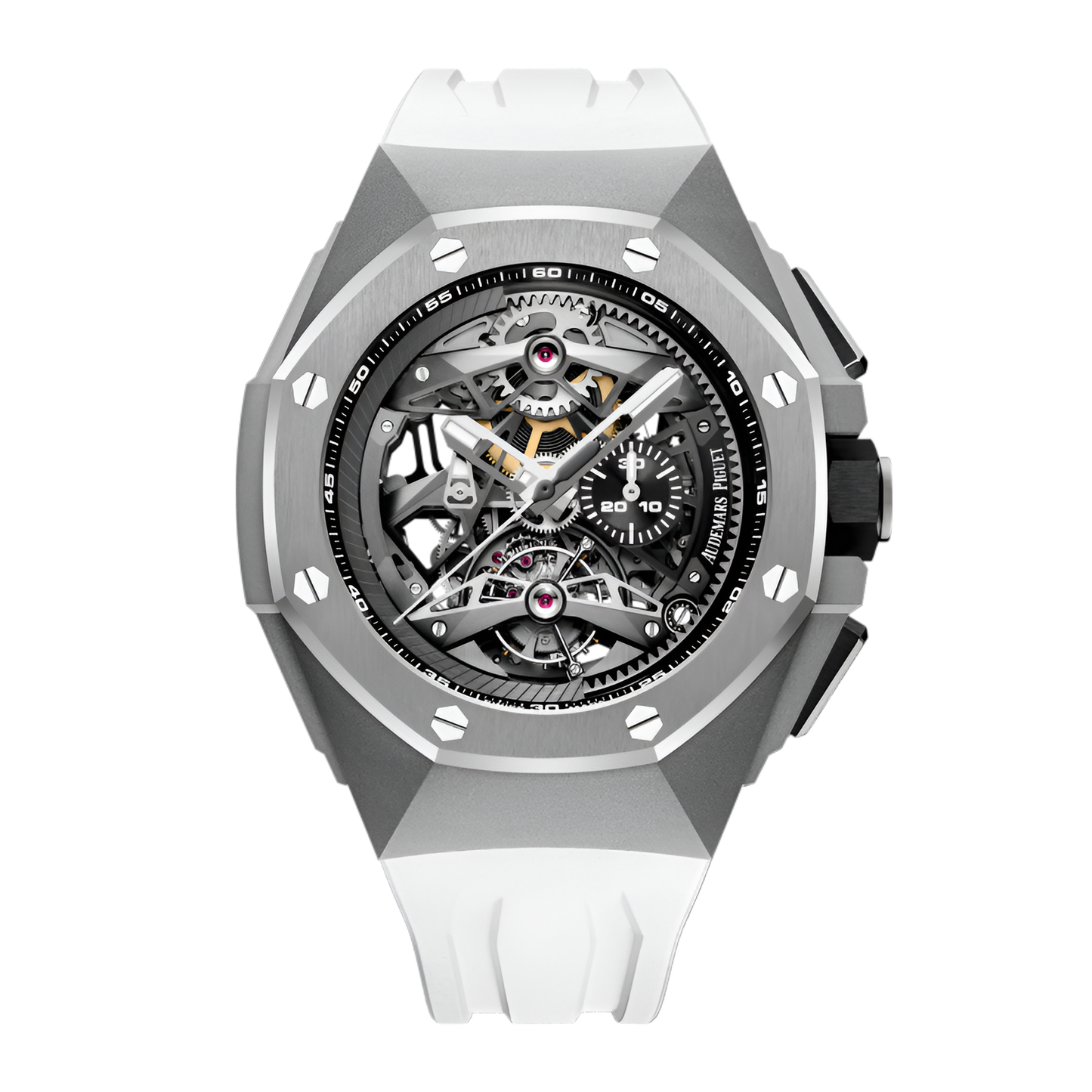 Royal Oak Concept Tourbillon Chronograph Titanium Ceramic Skeleton Dial 44mm