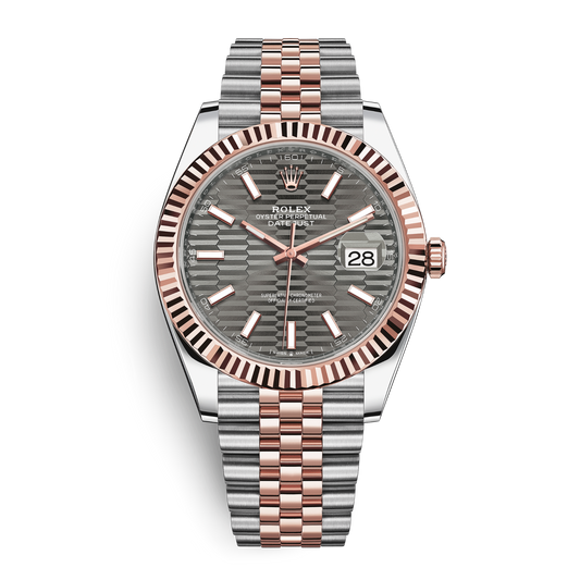 Datejust Rose Gold & Steel Jubilee Grey Dial 41mm