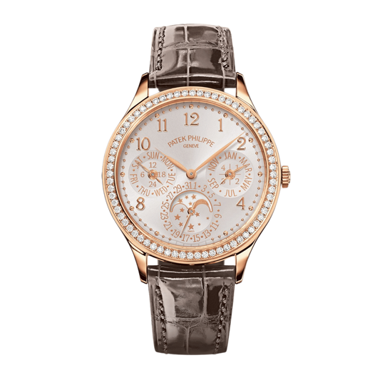 Perpetual Calendar Rose Gold Diamond White Dial 35mm