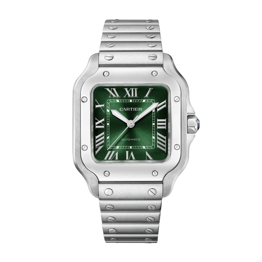 Santos de Cartier Steel Green Dial 35mm