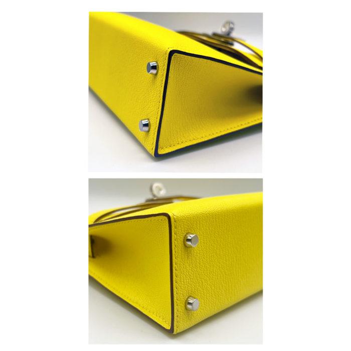 Hermes Kelly Mini II 9N Jaune Citron Chevre Mysore PHW