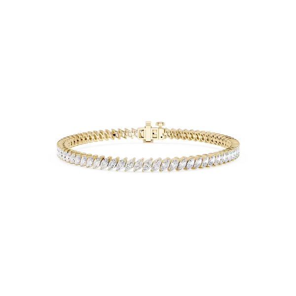 Marquise Lab Grown Diamond Offset Tennis Bracelet