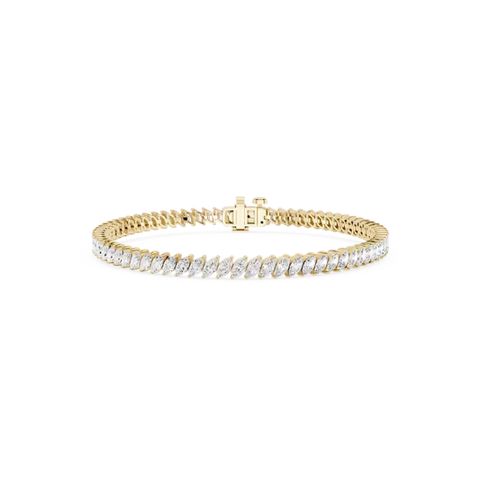 Marquise Lab Grown Diamond Offset Tennis Bracelet