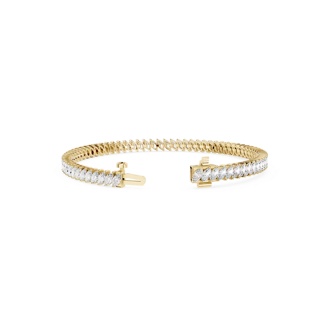 Marquise Lab Grown Diamond Offset Tennis Bracelet