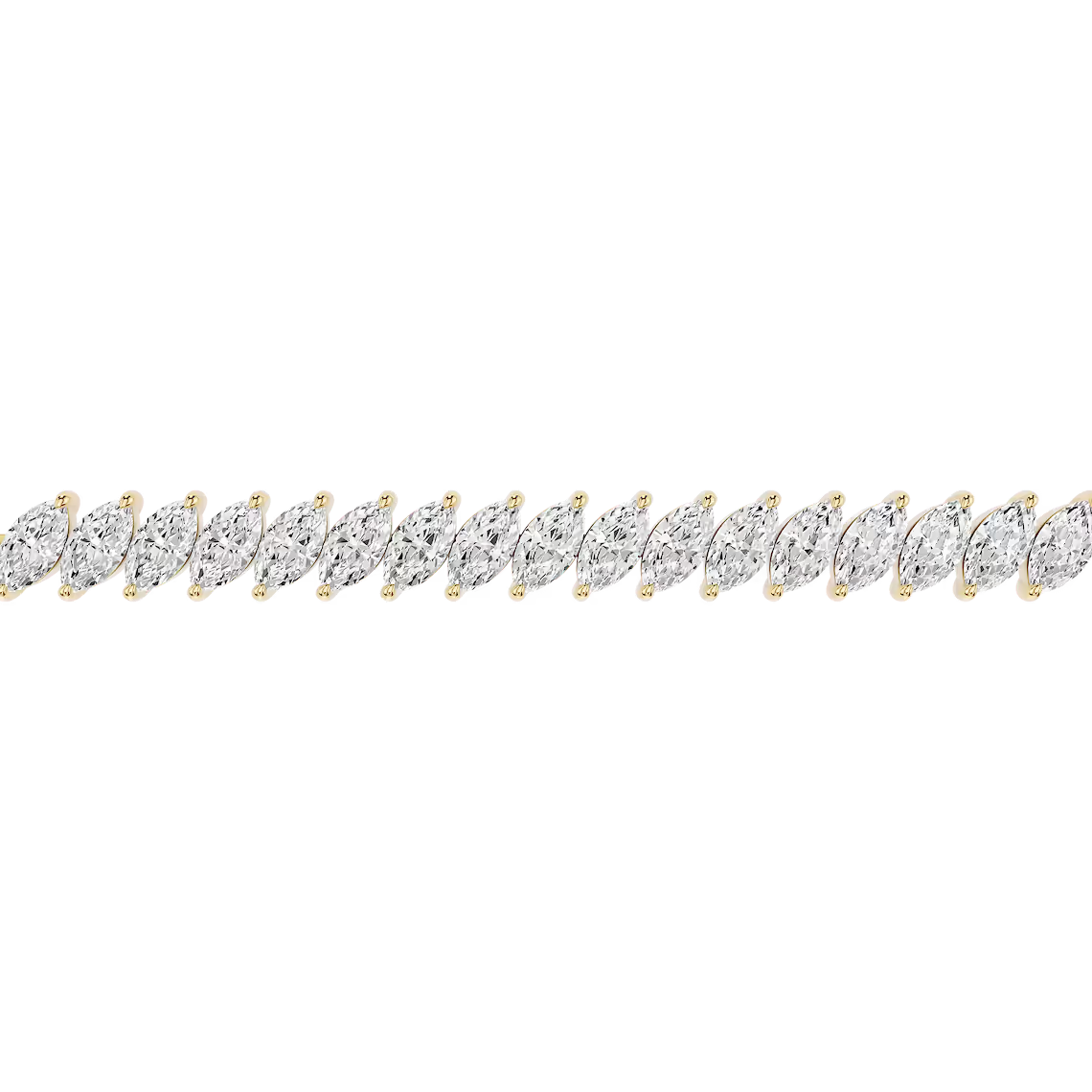 Marquise Lab Grown Diamond Offset Tennis Bracelet