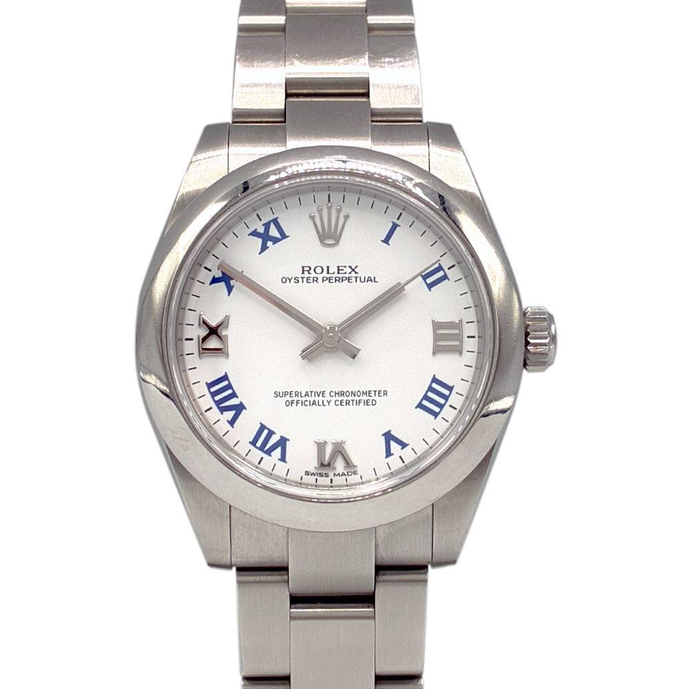 Oyster Perpetual White Dial Blue Roman Numerals 31mm Ladies