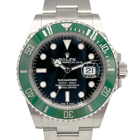 "Starbucks" Submariner Green Bezel Black Dial Stainless Steel