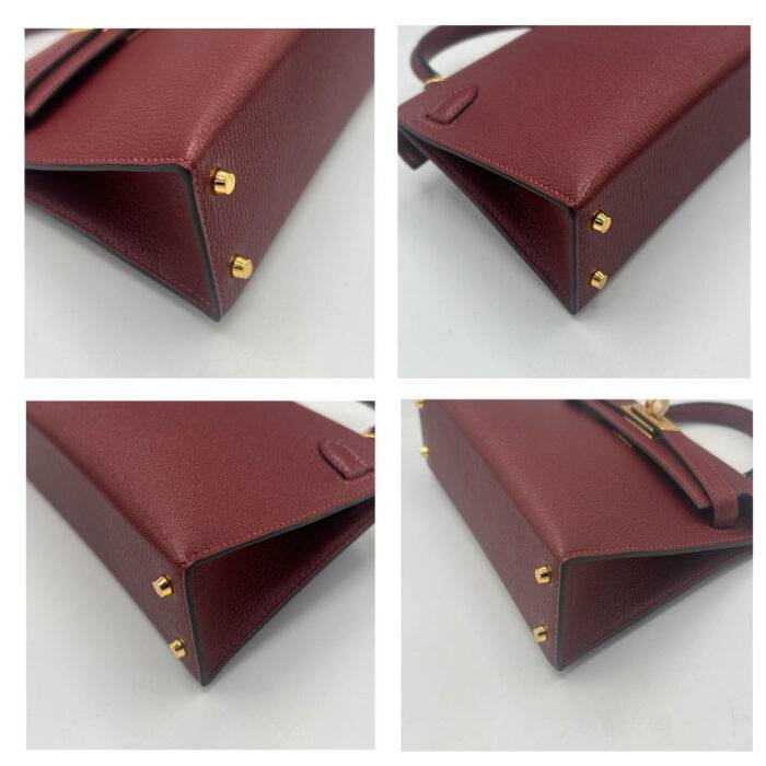 Hermes Kelly Mini 20 Rouge Chevre Mysore GHW