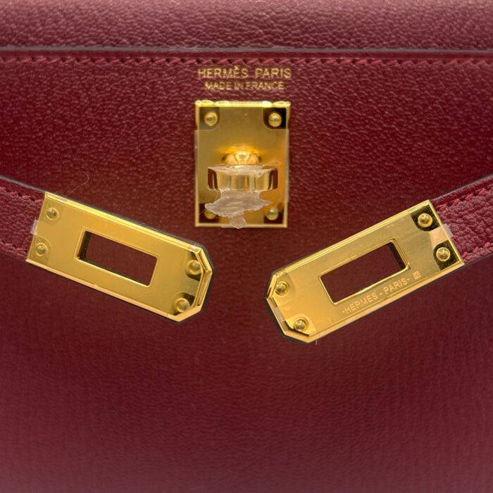 Hermes Kelly Mini 20 Rouge Chevre Mysore GHW