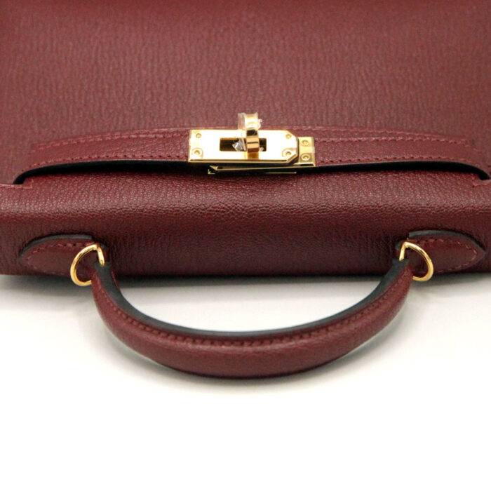 Hermes Kelly Mini 20 Rouge Chevre Mysore GHW