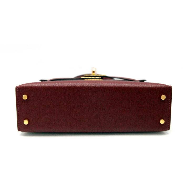 Hermes Kelly Mini 20 Rouge Chevre Mysore GHW