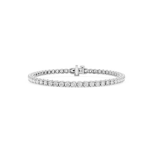 Round Lab Grown Diamond Petite Classic Four Prong Tennis Bracelet