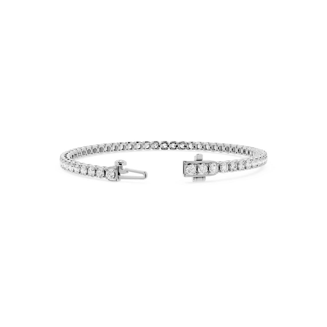 Round Lab Grown Diamond Petite Classic Four Prong Tennis Bracelet